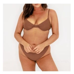 Aurelle Nara Brown Bathing Suit